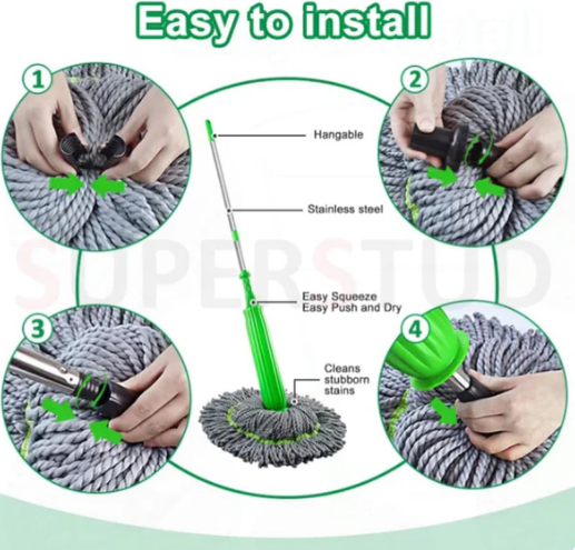 Self-twisting Water Rotating Mop