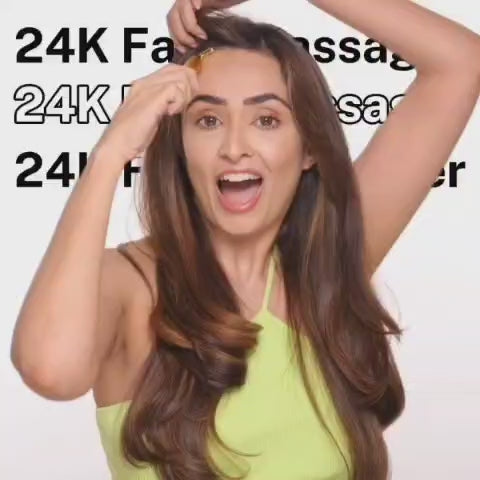 24K Gold Energy Beauty Bar Electric Facial Massage Roller